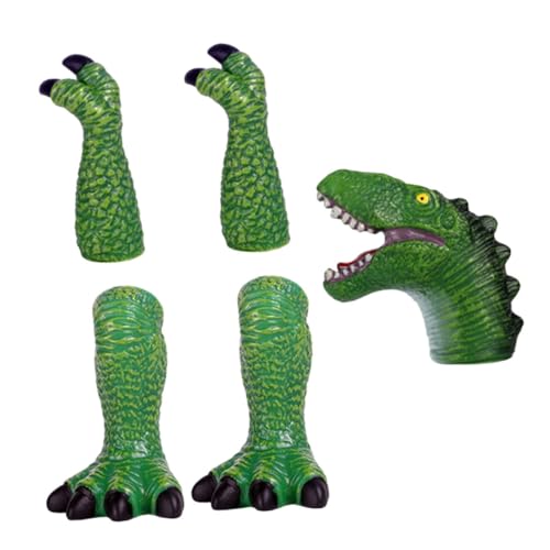 1 Satz Dinosaurier-Handpuppenspielzeug Tierische Fingerpuppen Fingerpuppe für Spielzeuge Kinderspielzeug Fingerspielzeug für Kinder Fingerpuppen für Kleinkinder Karikatur Vinyl von Vaguelly