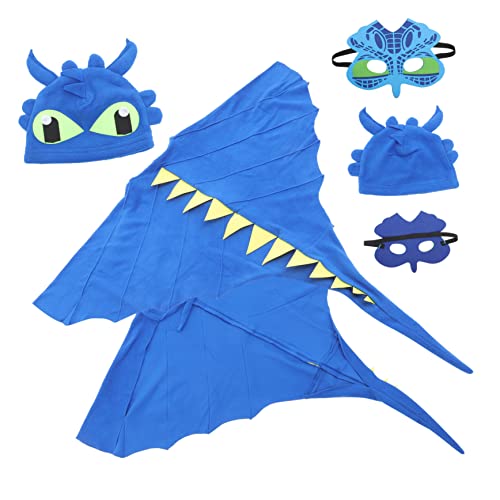 Vaguelly 1 Satz Dinosaurier-Umhang entzückendes Mädchenkostüm Dinosauriermaske Halloween Costume halloweenkostüme Kinderversorgung Party-Halloween-Kostüm Stoff Blue Vaguelly 1 Satz Dinosaurier-Umhang entzückendes Mädchenkostüm Dinosauriermaske Halloween Costume halloweenkostüme Kinderversorgung Party-Halloween-Kostüm Stoff Blue von Vaguelly