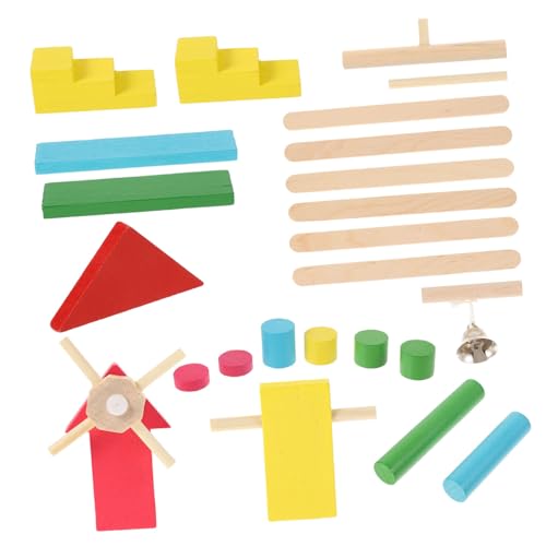 Vaguelly 1 Satz Domino Blocks Set für Teiliges Holzspielzeug für Kreative Frühkindliche Bildung Sicheres und Buntes Design Lernspielzeug für Jungen und Mädchen von Vaguelly