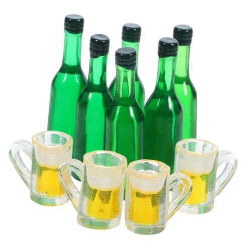 Vaguelly 1satz Miniatur Bierkrüge Resin Zubehör Für Kreative Projekte Mini Bierflaschen Und Für Dekoration Und Fotografie Teiliges von Vaguelly
