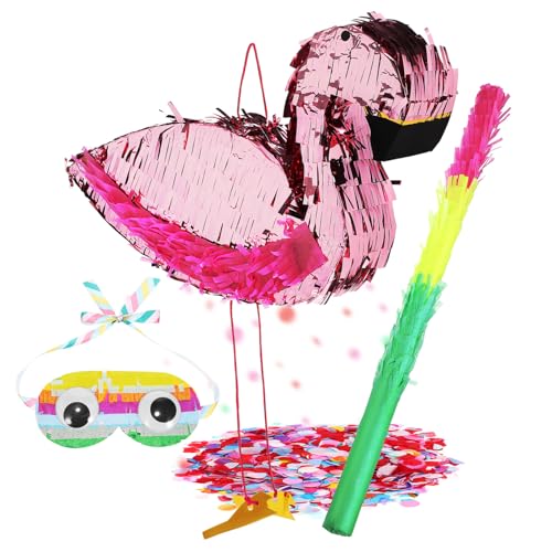Vaguelly 1 Satz Flamingo Pinata mit Pinata Stick und Augenmaske Lustige Geburtstagsdekoration für Mädchen Geeignet für Partys und Feierlichkeiten Sicher und Einfach zu Verwenden Vaguelly 1 Satz Flamingo Pinata mit Pinata Stick und Augenmaske Lustige Geburtstagsdekoration für Mädchen Geeignet für Partys und Feierlichkeiten Sicher und Einfach zu Verwenden von Vaguelly