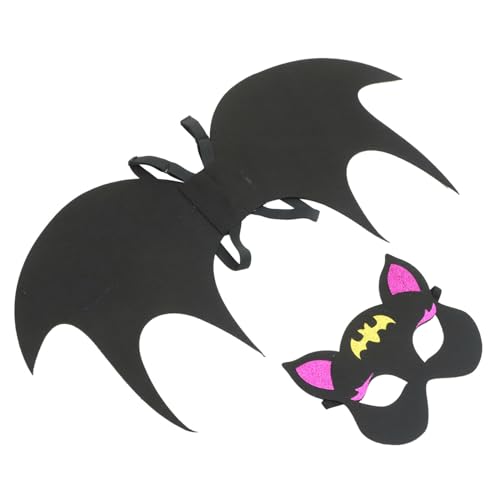 1 Satz Fledermauskostüm für Halloween Costume Halloween Kleidung mask Maske Fledermaus verkleiden Fledermaus Kostüm für Cosplay-Fledermaus-Kostüm Filzstoff Black Vaguelly 1 Satz Fledermauskostüm für Halloween Costume Halloween Kleidung mask Maske Fledermaus verkleiden Fledermaus Kostüm für Cosplay-Fledermaus-Kostüm Filzstoff Black Vaguelly von Vaguelly