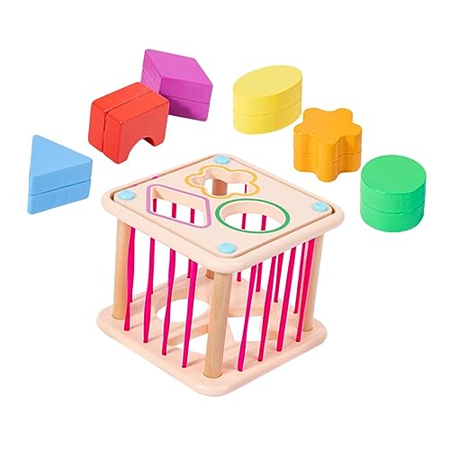 Vaguelly 1 Satz Form kognitive Bausteine Zappelspielzeug für Kinder Babyblöcke Spielzeug für Kleinkinder Kinder holzspielzeug Kinderspielzeug Babyspielzeug aus Holz Kinderbedarf fassen von Vaguelly