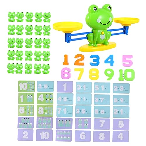 Vaguelly 1 Satz Froschschuppen Waage wiegendes Waage Desktop-Balance- Frösche-Waage- Rechenspielzeug Mathe-Lernspielzeug Plastik Colorful Vaguelly 1 Satz Froschschuppen Waage wiegendes Waage Desktop-Balance- Frösche-Waage- Rechenspielzeug Mathe-Lernspielzeug Plastik Colorful von Vaguelly