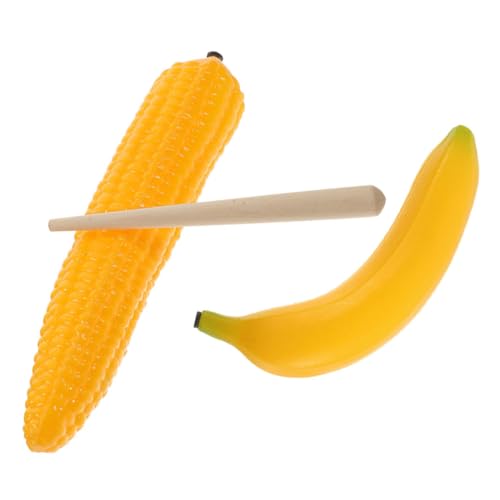 Vaguelly 1 Satz Fruchtförmiger Musikalischer Shaker Teiliges aus Banane und Mais für Musikalische Früherziehung und Verschiedene Szenarien von Vaguelly