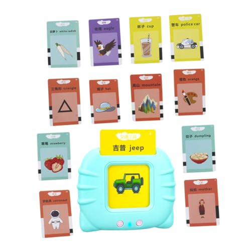 Vaguelly 1 Satz Früherziehungsmaschine Alphabet- Wortschatz Karteikarten Für Kleinkinder Elektronische Kleinkinderspiele Vokabel-Memory-Spiel Plastik Blue von Vaguelly