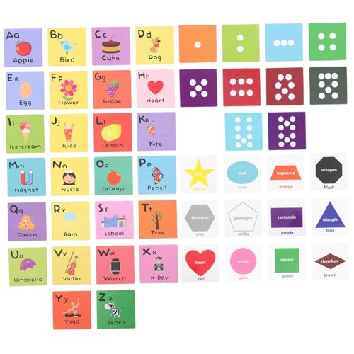 Vaguelly 1 Satz Frühkindliche Lernkarten mit Englischem Alphabet und Bunten Grafiken für Sprachentwicklung von Kleinkindern von Vaguelly