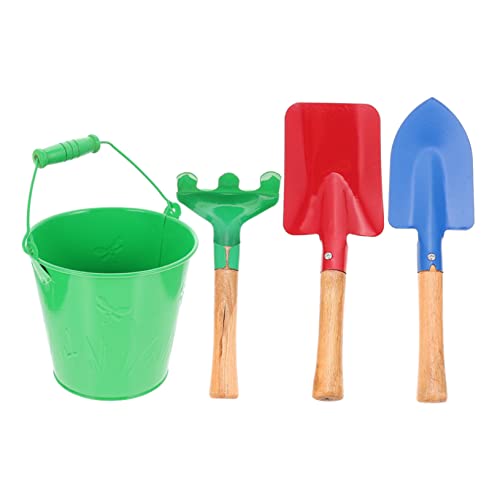 Vaguelly 1 Satz Gartenschaufel Gartengeräte Für Sandstrandspielzeug Sand Klein Gartenhandwerkzeuge Kleiner Gartenrechen Für Sandspielzeug Sandkasten Holz Green von Vaguelly
