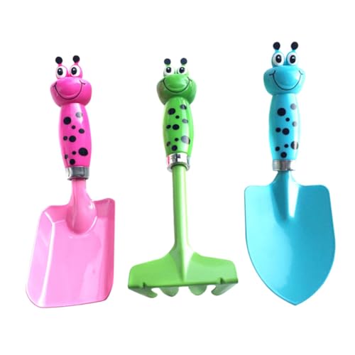 Vaguelly 1 Satz Gartenwerkzeug für Teiliges Sandspielzeug Rundschaufel Eimer Rechen für Outdoor und Gartenarbeit Robuste und Leichte Bauweise Kleine Hände von Vaguelly