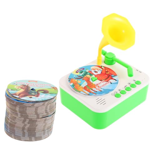 Vaguelly Plattenspieler-Spielzeug Für Kleinkinder Mit Musikkarten Und Geschichten Lernen Für Kinder Pädagogischer Phonograph Ab 3 Jahren von Vaguelly
