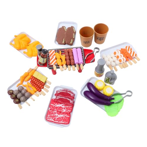 Vaguelly 1 Satz Grillspielzeug familienspiele Rollenspiel Imitationsspielzeug grillzange küche so tun, als ob sie Küchenspielzeug zum Abs von Vaguelly