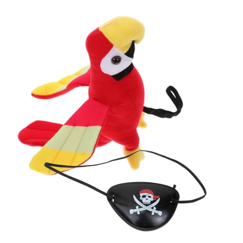 Vaguelly 1 Satz Halloween-Cosplay-Piraten-papagei-stofftier, Lustige Piraten-Augenmaske, Foto-Requisite von Vaguelly