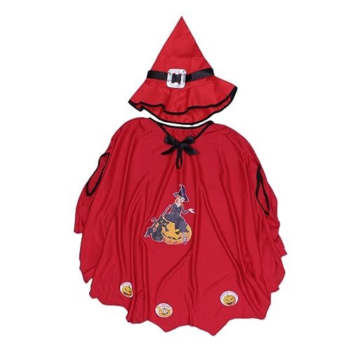 Vaguelly 1 Satz Halloween-Kleid Becher Halloween-Teufel-Stirnband Ornament-kostüm Liefert Kostüm Verschütten Ac Vent Deflektor Prop-kostüm Paillettenmantel Kinderkostüm Tür Stoff Rot von Vaguelly