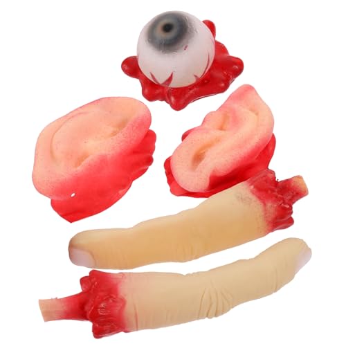 Vaguelly 1 Satz Halloween-Orgelrequisiten Maske Augäpfel beängstigend Animatronik Kostüm Halloween Horror deko Halloween grusel deko eselsohren Finger Halloween-Terror-Requisiten Emulsion von Vaguelly