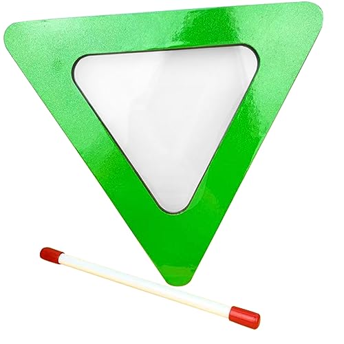 Vaguelly Handtrommel Für Kinder – Dreieckiges Schlaginstrument – ​​für Partys Festivals Und Musikunterricht von Vaguelly