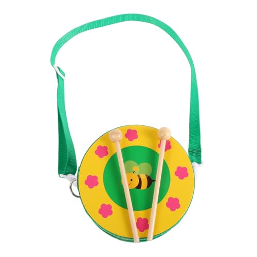 Vaguelly 1 Satz Handtrommel kinderinstrumente musikinstrumente Trommel kinderschlagzeug kunststofffass Tambourine Holztrommelinstrument Lerntrommel für Plastik Green von Vaguelly