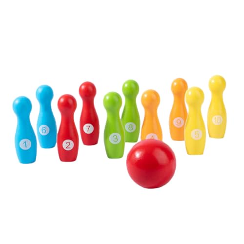 Vaguelly Pädagogisches Bowling-Spielzeug-Set Aus Holzmaterial Verbessert Die Motorischen Fähigkeiten Von Jungen Und Mädchen. Vaguelly Pädagogisches Bowling-Spielzeug-Set Aus Holzmaterial Verbessert Die Motorischen Fähigkeiten Von Jungen Und Mädchen. von Vaguelly