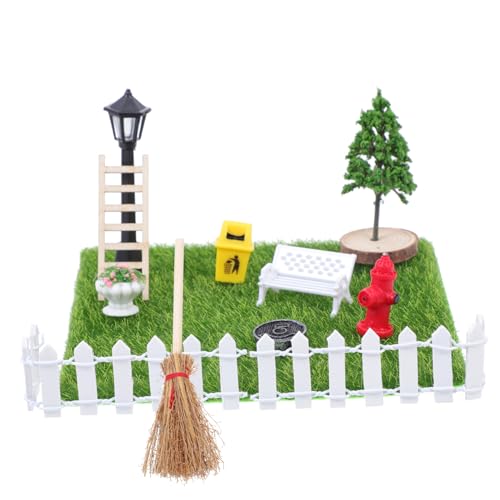 Vaguelly 1satz Miniatur Gartenset Für Puppenhäuser Maßstab Inklusive Miniaturzäune Und Rasenflächen Für Kreative Landschaftsgestaltung Und Dekoration von Vaguelly