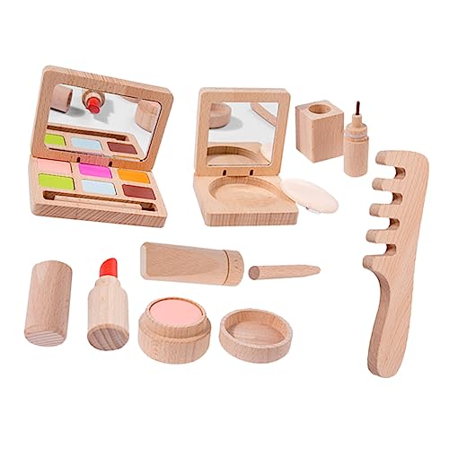 Vaguelly 1 Satz Holz Make Up Spielset für Kosmetikspielzeug für Rollenspiele Sicheres und Langlebiges Holzspielzeug für Kreatives und von Vaguelly