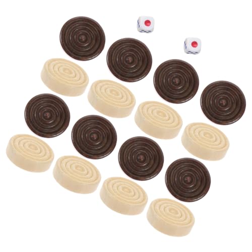 Vaguelly 1 Satz Holz Spielsteine Set Teiliges Set aus Hellen und Dunklen Runden Spielsteinen mit Würfeln für Dame und Schach für Klassenzimmer Familientreffen und Vielseitige Brettspiele Vaguelly 1 Satz Holz Spielsteine Set Teiliges Set aus Hellen und Dunklen Runden Spielsteinen mit Würfeln für Dame und Schach für Klassenzimmer Familientreffen und Vielseitige Brettspiele von Vaguelly