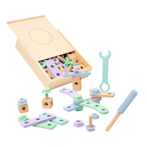 Vaguelly 1 Satz Holz Werkzeugkoffer für DIY BAU für Kleinkinder Kreative Lernspielzeuge Hand Augen Koordination und Vorstellungskraft Vaguelly 1 Satz Holz Werkzeugkoffer für DIY BAU für Kleinkinder Kreative Lernspielzeuge Hand Augen Koordination und Vorstellungskraft von Vaguelly