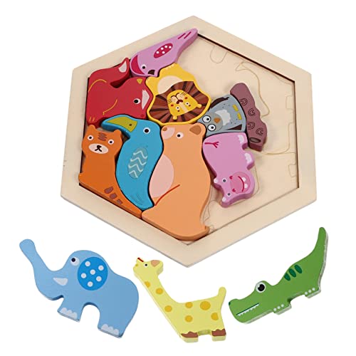 Vaguelly 1 Satz Holzblock Rätsel Tiere Kleinkind Puzzle Für Bildungsspielzeug Tierspielzeug Farbkognitionsspielzeug Hölzern Colorful Vaguelly 1 Satz Holzblock Rätsel Tiere Kleinkind Puzzle Für Bildungsspielzeug Tierspielzeug Farbkognitionsspielzeug Hölzern Colorful von Vaguelly