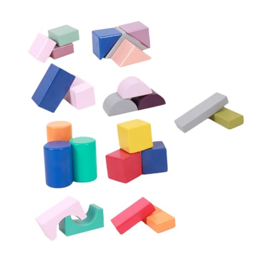Vaguelly Holzbaustein-Set Große Teile Lernspielzeug Für Kinder Sichere Runde Kanten von Vaguelly