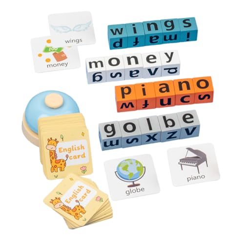 Vaguelly 1 Satz Holzbuchstaben Spielzeugset Alphabet Blöcke für Kleinkinder Lernspiel mit Rechtschreibübungen Frühkindliche Englisch mit Glocken für Interaktives Lernen Vaguelly 1 Satz Holzbuchstaben Spielzeugset Alphabet Blöcke für Kleinkinder Lernspiel mit Rechtschreibübungen Frühkindliche Englisch mit Glocken für Interaktives Lernen von Vaguelly