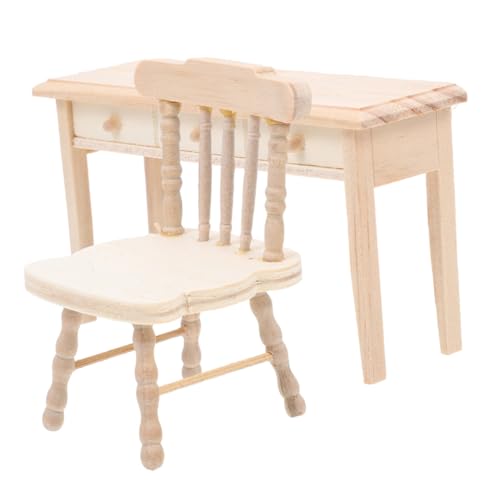 Vaguelly 1 Satz Kleiner Puppenhaustisch Und Stuhl Mini-hausschmuck Mini-Schreibtisch-Modell Mini-schreibtischverzierung Schreibtischstuhl Modell Mini-hausbedarf Möbelmodelle Holz Vaguelly 1 Satz Kleiner Puppenhaustisch Und Stuhl Mini-hausschmuck Mini-Schreibtisch-Modell Mini-schreibtischverzierung Schreibtischstuhl Modell Mini-hausbedarf Möbelmodelle Holz von Vaguelly
