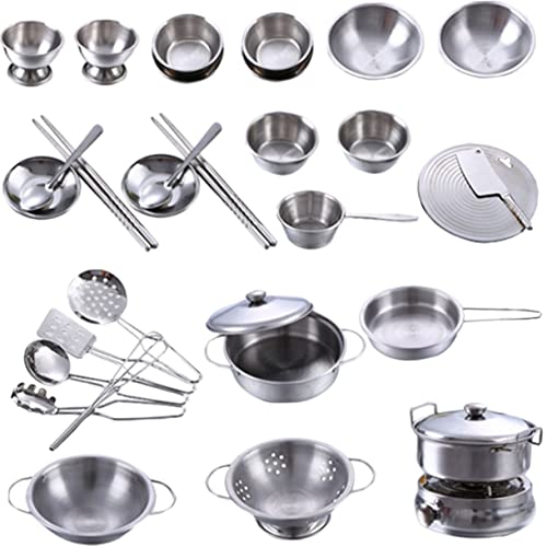Vaguelly 1 Satz Kochspielzeug Spielset Für in Der Küche Küchenspielsets Zubehör Für Küchenspielzeug Küchenspielset Aus Edelstahl Für Puppenküche Rostfreier Stahl Silver Vaguelly 1 Satz Kochspielzeug Spielset Für in Der Küche Küchenspielsets Zubehör Für Küchenspielzeug Küchenspielset Aus Edelstahl Für Puppenküche Rostfreier Stahl Silver von Vaguelly