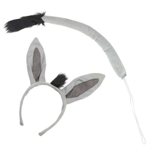 Vaguelly 1 Satz Kostüm Zubehör Set Tierische Ohren Haarreif und für Karneval Cosplay und Partydekoration Lustige Requisiten für Unvergessliche Feste von Vaguelly