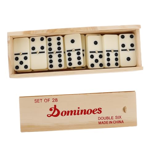 Vaguelly 1 Satz Lehrmittel Für Brettspiele Domino-Halter Mini Dominosteine Domino- Domino-tabletts Dominotisch Dominosteine ​​für Holz von Vaguelly