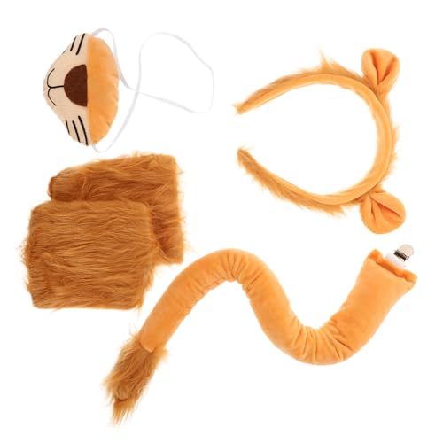 Vaguelly 1 Satz Löwenparty verkleiden Sich Hundekopfbekleidung Flauschiges Tierschwanzkostüm Cosplay Wolf tierhandschuhe Kostümdekoration Tierstirnband Tier-Stirnband-Kostüm Light Brown Vaguelly 1 Satz Löwenparty verkleiden Sich Hundekopfbekleidung Flauschiges Tierschwanzkostüm Cosplay Wolf tierhandschuhe Kostümdekoration Tierstirnband Tier-Stirnband-Kostüm Light Brown von Vaguelly