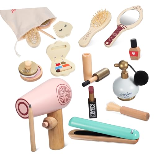 Vaguelly 1 Satz Make-up-Set Für Make-up-Spiel Für Mädchen Make-up-Set Für Mädchen Schminkset Für Kleinkinder Mädchen Make-up Für Kleinkinder Vortäuschen Hölzern von Vaguelly