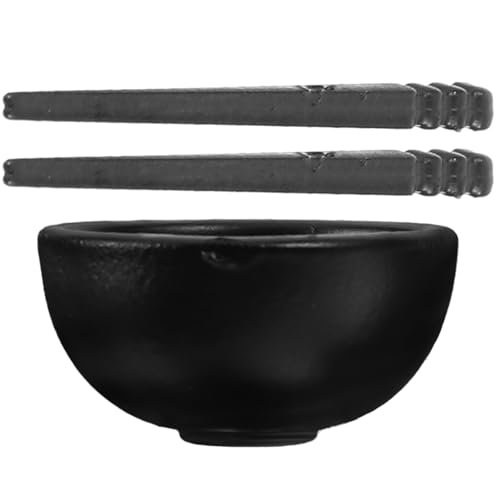 Vaguelly 1 Satz Metallgeschirr Cool Taschenuhrkette Gold Schwimmbad Etikett Digitaluhr Figur Spielhaus Miniaturmodelle filigranes Mini-Geschirr Dekoration der Küchenszene lehrreich Black von Vaguelly