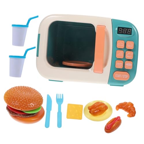 Vaguelly Miniatur- Für Jungen Und Mädchen 1 Set Mini-mikrowellenherd-spielzeugset Künstliche Lebensmittel Aus Kunststoff Praktische Fähigkeiten Für Jungen Und Mädchen von Vaguelly