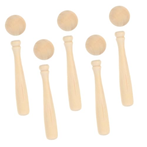 Vaguelly Pädagogisches Baseballschläger-Spielzeug – 20 Stück Baseball Halbfertiges Holz Für Den Kreativen Spaß Der Kinder Vaguelly Pädagogisches Baseballschläger-Spielzeug – 20 Stück Baseball Halbfertiges Holz Für Den Kreativen Spaß Der Kinder von Vaguelly