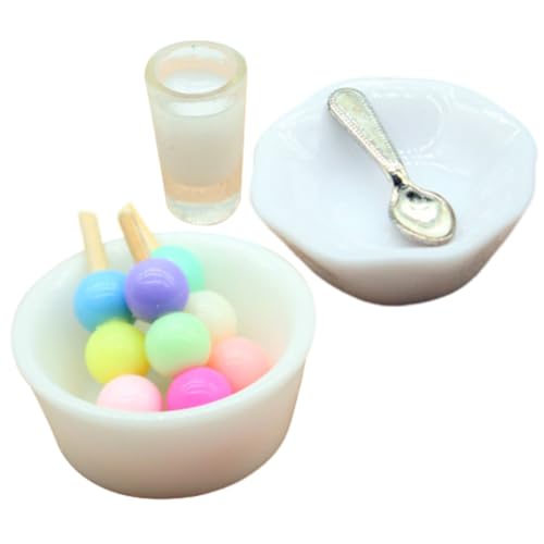 Vaguelly 1 Satz Mini -Dessert -Modell kleines Hauszubehör Mini-Hausversorgung künstliche Lebensmittelquelle Snack-Modell- Puppenhaus-Dessert-Essen Dessert-Modell Harz von Vaguelly