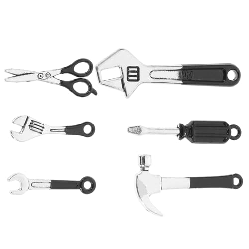 Vaguelly 1 Satz Mini Hammerschlüssel Puppenhauszubehör Mikro Gebäude Miniatur realistisch klein Stellen Sie Sich Spielzeugornamente vor Mini-Werkzeuge für Mini- Mini-Sachen Eisen Black von Vaguelly