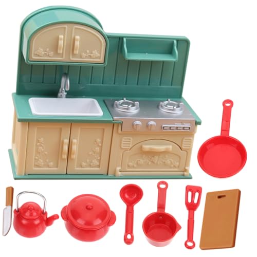 Vaguelly 1 Satz Mini Küchenmodell Küchenutensilien für kleine Häuser Mini-Löffel- Puppenhaus-Kochgeschirr Mini-Hausküchenwerkzeug Mini-Kochgeschirr-Modell Plastik von Vaguelly