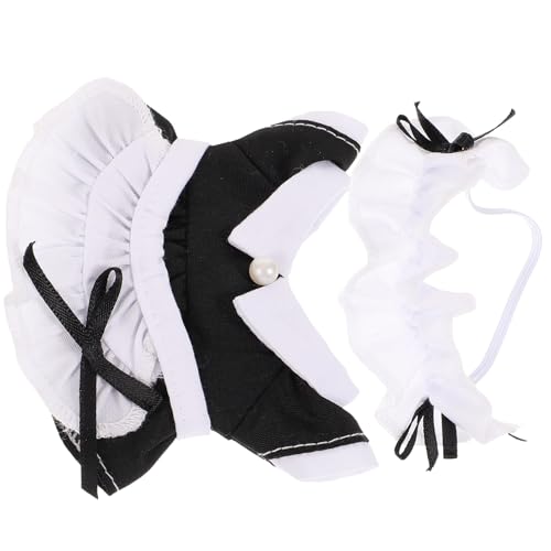 Vaguelly 1 Satz Mini Puppenkleidung Süßes Maid Outfit für Puppen Wiederverwendbares Kostüm für Kreative Rollenspiele Perfektes für Kindergeburtstage und Feiertage von Vaguelly