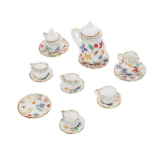 Vaguelly 1satz Miniatur Teekannen Und Tassen Für Puppenhäuser Adorable Teaware Modelle Für Rollenspiele Dekoration Hochwertige Detailgetreu Und Langlebig von Vaguelly