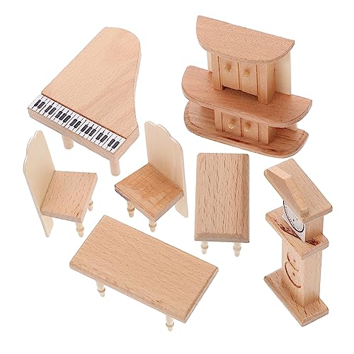 Vaguelly 1 Satz Mini-Tisch Und Stühle Puppenhausmöbel Miniatur Miniaturuhr Mini-Instrumente Puppenmöbel Puppenhaus Bücherregal Puppenstubenmöbel Zubehör Für Puppenhäuser Holz Vaguelly 1 Satz Mini-Tisch Und Stühle Puppenhausmöbel Miniatur Miniaturuhr Mini-Instrumente Puppenmöbel Puppenhaus Bücherregal Puppenstubenmöbel Zubehör Für Puppenhäuser Holz von Vaguelly