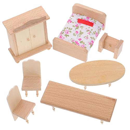 Vaguelly 1 Satz Mini-Tisch Und Stühle Puppenhausmöbel Puppenbett Puppenmöbel Für Aufbewahrung Von Puppenkleidung Puppenstuhl Puppenschrank Plan Puppenhaus Holz Vaguelly 1 Satz Mini-Tisch Und Stühle Puppenhausmöbel Puppenbett Puppenmöbel Für Aufbewahrung Von Puppenkleidung Puppenstuhl Puppenschrank Plan Puppenhaus Holz von Vaguelly
