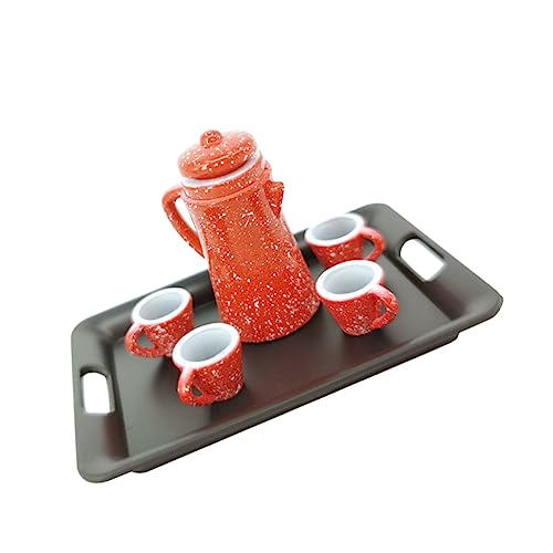 Vaguelly Miniatur-Tee- Und Teeset – 4 Tassen + 1 Wasserkocher Kreative Feenhaus-Dekoration Sicher Und Leicht Vaguelly Miniatur-Tee- Und Teeset – 4 Tassen + 1 Wasserkocher Kreative Feenhaus-Dekoration Sicher Und Leicht von Vaguelly