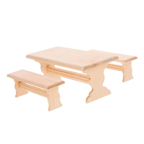 Vaguelly 1 Satz Miniatur Möbelset aus Holz für Puppenhaus Tisch und Bank Modell Detaillierte Gestaltung für Kreative DIY Projekte Fördert Fantasievolles Spiel Vaguelly 1 Satz Miniatur Möbelset aus Holz für Puppenhaus Tisch und Bank Modell Detaillierte Gestaltung für Kreative DIY Projekte Fördert Fantasievolles Spiel von Vaguelly