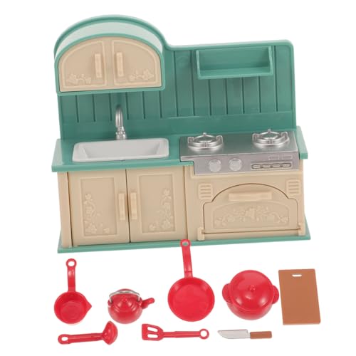 Vaguelly 1 Satz Miniatur Puppenhaus Küchenzubehör Set Realistische Küchenaccessoires für Puppenhaus Teiliges Set für Kreative Rollenspiele für Miniaturdekoration und Bildungszwecke von Vaguelly