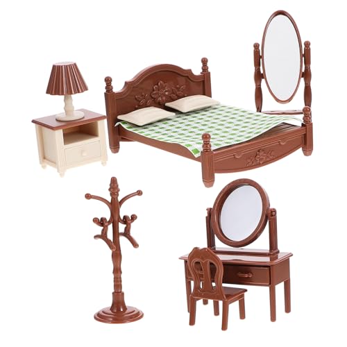 Vaguelly 1 Satz Miniatur Puppenhaus Möbel Set Elegante Schlafzimmermöbel für Puppen für Kreative Spielwelten und Dekoration von Miniaturhäusern von Vaguelly