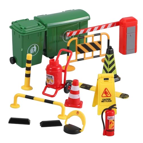 Vaguelly Miniatur-verkehrsbarrieren-Spielzeug Verkehrszeichen-Spielzeug Für Kinder Simulations-verkehrszeichen-Set Schulunterricht Straßensperren-Spielzeug Kanada von Vaguelly