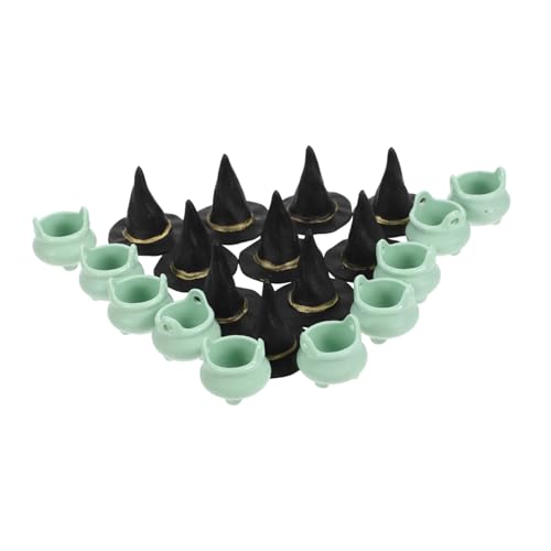Vaguelly 1 Satz Minifiguren Ornamente kessel bucherregal Halloween Party Miniaturhaus Dekorationen dekorativ Die klein Halloween-Miniaturen in loser Schüttung Miniatur-Dinge Plastik von Vaguelly